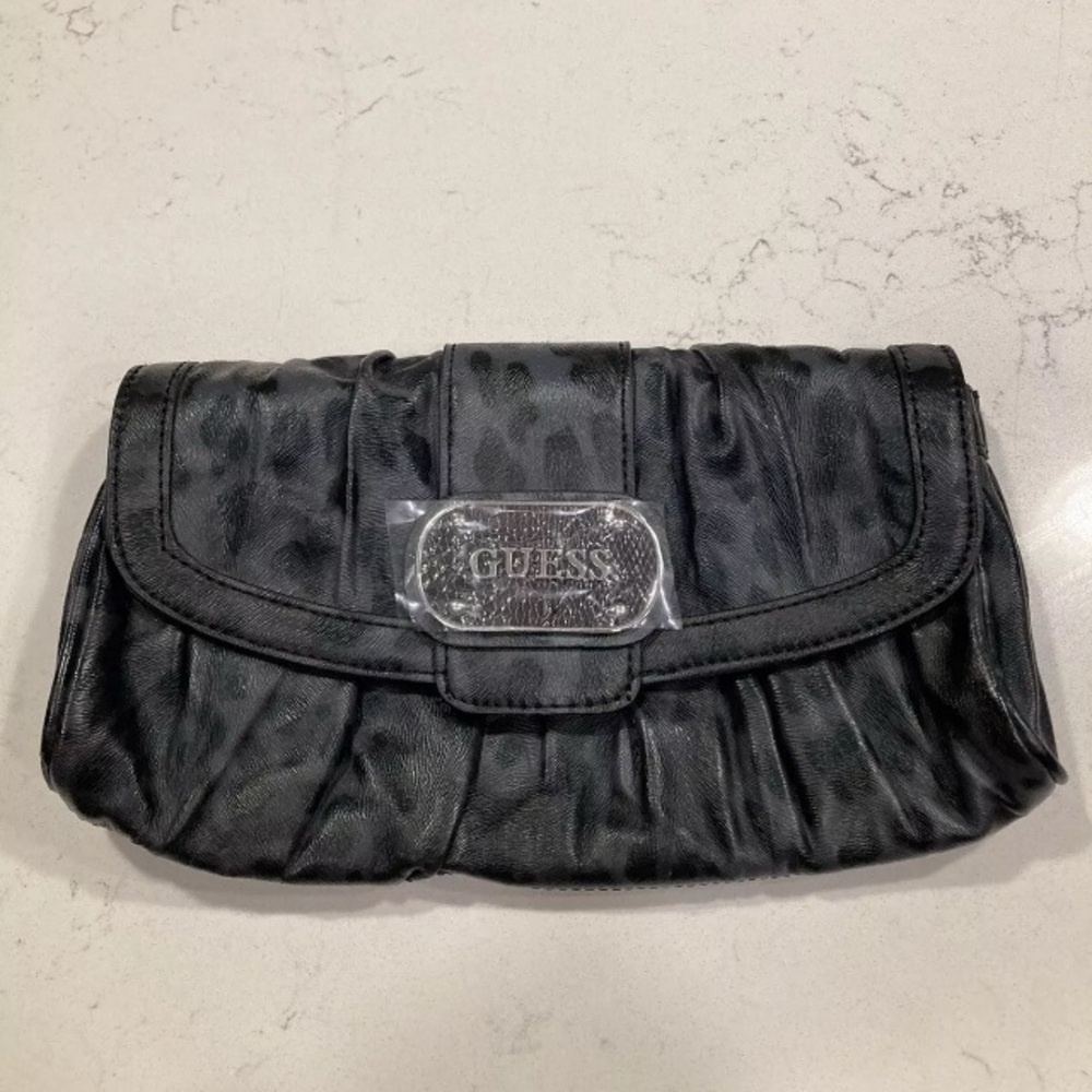 Guess Leopard Print Clutch Bag